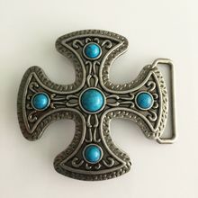 New Women’s Turquoise Stone Cross Belt Buckle