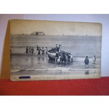 'Daddy to Lily' ISLAND, SEA BOAT, WW1 , FRANCE antique postcard dated 1917 #