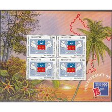 Mayotte 1999 Michel Bloc Feuillet 1 Neuf ** Cote (2002) 11.50 € Armoiries