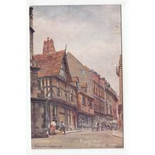 Princess Street Shrewsbury Art Postcard Shropshire Wilding & Son