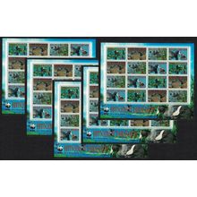 Antigua and Barbuda Birds WWF Caribbean Coot 5 Sheetlets 2009 MNH
