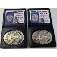 Dragnet Sgt. Joe Friday & Bill Gannon Replica Prop Badges ID Cards with Cases