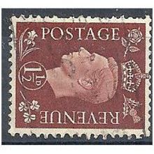1937 SG464a 1 1/2d Red-Brown Watermark Sideways Fine Used .