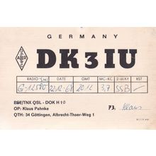 Albrecht Thaer Wang German 1960s Amateur Radio Station QSL Card