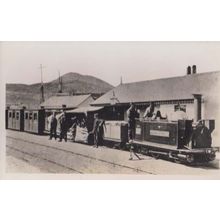 Princess Train At Welsh Station Staff Loading Rare Vintage Real Photo Postcard