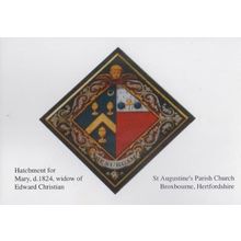 Edward Christian Widow Mary Regalia Ensignia Broxbourne Hertfordshire Postcard