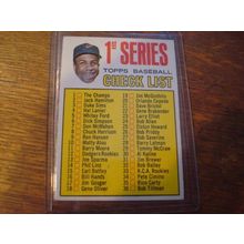 1967 Topps, 1st Series Checklist, Unmarked, FRANK ROBINSON, #62