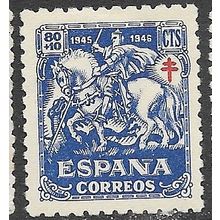1945 Michel 933 - MH (*) - large thin spot