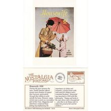 Postcard Housewife Magazine 1939 Wife Girl Umbrella - Nostalgia