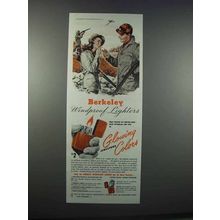1945 Berkeley Windproof Lighters Ad - Glowing Colors