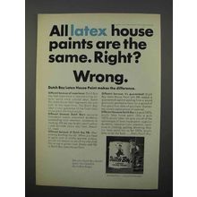 1966 Dutch Boy Latex House Paint Ad - All Are The Same