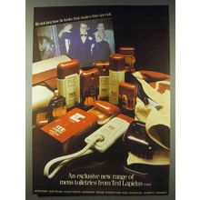1978 Ted Lapidus Mens Toiletries Ad - New Range