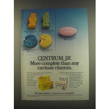 1985 Centrum, Jr. Vitamins Ad - More Than Cartoon
