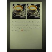 1987 Austrian National Tourist Offices Ad - Didn't Invent Coffee