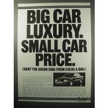 1987 Budget Rent a Car Ad - Big Car Luxury