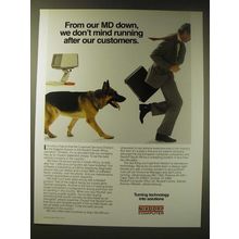 1989 Nixdorf Computer Ad - From our MD down, we don't mind running after