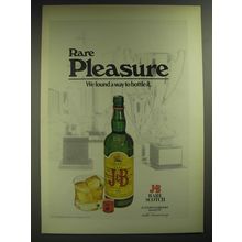 1974 J&B Scotch Ad - Rare pleasure we found a way to bottle it