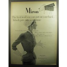 1951 Miron Wool Ad - Aldrich Suit - Miron The best wool you can put on