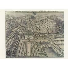 Dyreham Park Medieval Aerial View Painting National Trust Postcard