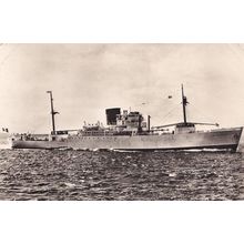 Fort Richepanse Richelieu French Line Ship RPC Postcard