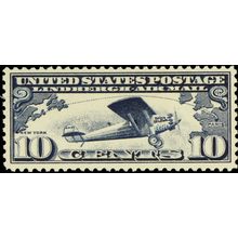 C10, Mint VF NH 10¢ Lindbergh Airmail Stamp (Stock photo) - Stuart Katz