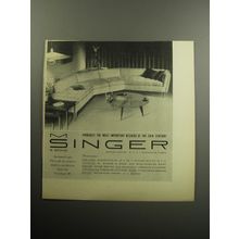 1957 Singer Sectional Sofa Ad - Probably the most important designs