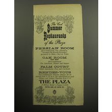1957 The Plaza Hotel Ad - The good Summer restaurants of the Plaza