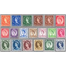 QEII 1955 Wildings Edwards Crown SG540 -SG556 + SG544b Set of 19 Light M/M hrd2a