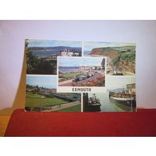 multiview, EXMOUTH, DEVON used postcard 1978 postmark =