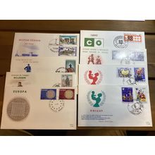 ICOLLECTZONE Belgium FDC Lot of eight (A400-BelFDC7)