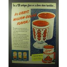 1951 Libby's Tomato Juice Ad - Million-Dollar Flavor
