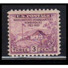727 3c Washington's Hdqs Just Clears MNH Z1318