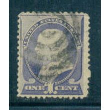 Used 212 1c Benjamin Franklin Barely Clears M01526