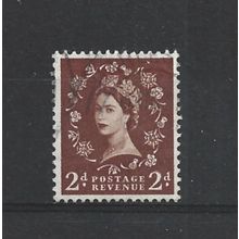 GB.SG613 2d Light Red-Brown.Phosphor Bands Unchecked.Fine Used.Jul25a