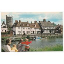 River Avon Tewkesbury Gloucestershire Postcard 6643