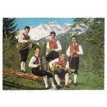 DIE LUSTIGEN SILBERTALER unused postcard SIGNED ON THE BACK =