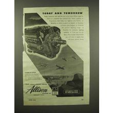 1944 GM Allison Engine Ad - Today and Tomorrow