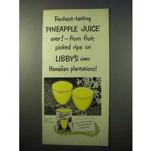 1951 Libby's Pineapple Juice Ad - Freshest-Tasting Ever