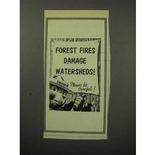 1956 Forest Fires Damage Watersheds Ad, Smokey the Bear