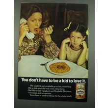 1974 Chef Boy-Ar-Dee Speghetti & Meat Balls Ad, Love It