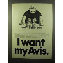 1975 Avis Car Rental Ad - I Want