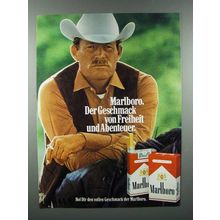 1976 Marlboro Cigarette Ad, Marlboro Man - in German