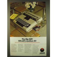 1976 Olivetti Lexikon 82 Typewriter Ad - Big Gift