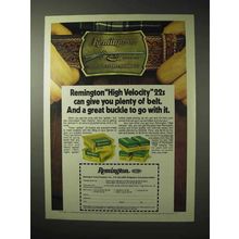 1976 Remington High Velocity 22 Ammunition Ad