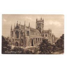 SELBY ABBEY..unused vintage postcard by Bellerby & son, Selby =
