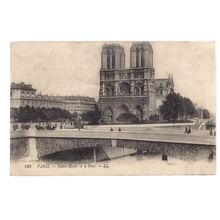 NOTRE-DAME et LE PONT, PARIS, FRANCE unused antique postcard =