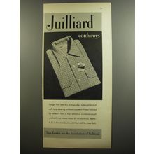 1952 Juilliard Cooleroy Shirt Advertisement - Juilliard Corduroys