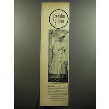 1952 Franklin Simon Loungee Coverup Ad - Terry toss-on