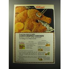 1969 Kellogg's Corn Flake Crumbs Ad - 5 ways to make corn-crisped chicken