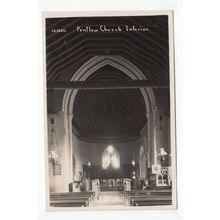 Church Interior Pentlow Postcard RP Essex 123650
